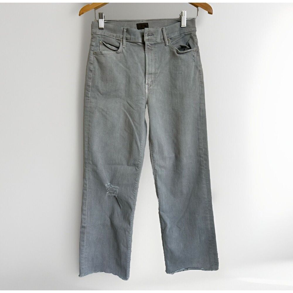 MOTHER Gray Ankle & Cropped Jeans